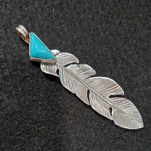 Sterling Silver Feather Pendant #4 