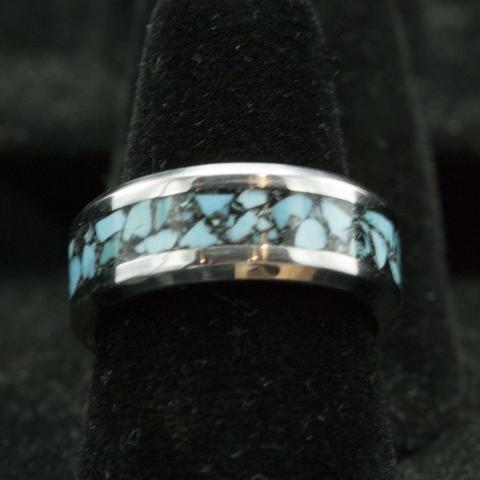 8mm SS Turquoise Size 7 Ring