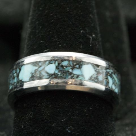 8mm SS Abalone Size 9 Ring