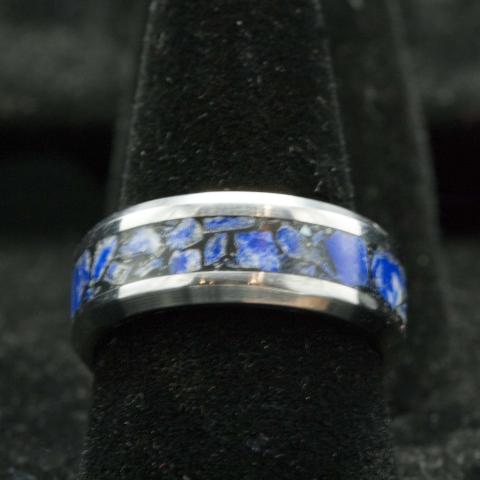 8mm SS Lapis Size 8.5 Ring