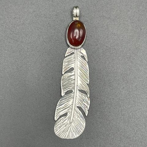 Sterling Silver Feather Pendant #1 