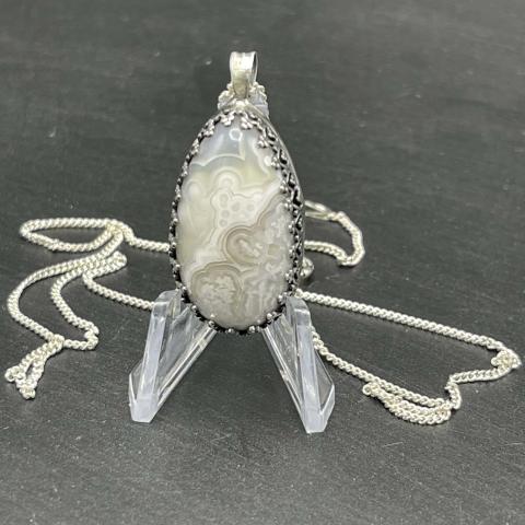 Crazy Lace in Sterling Silver Pear