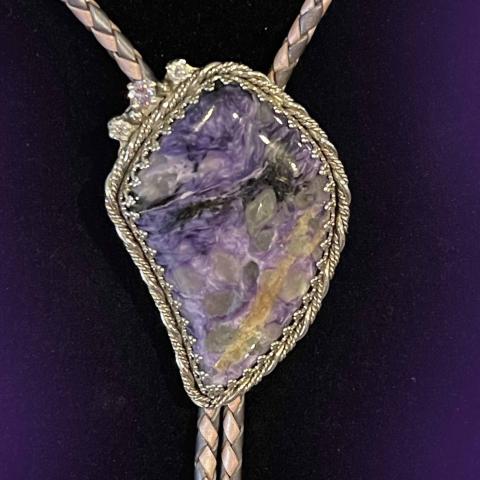 Sterling Silver Charoite BOLO